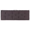 vidaXL Pallet Floor Cushion Cotton 120x40x7 cm Anthracite