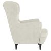 vidaXL Armchair Cream White Velvet