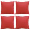 vidaXL Throw Pillows 4 pcs Red 60x60 cm Fabric