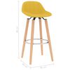 vidaXL Bar Stools 2 pcs Mustard Yellow Fabric