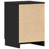 vidaXL Bedside Cabinet Black 38x35x56 cm Engineered Wood