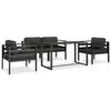 vidaXL 5 Piece Garden Sofa Set with Cushions Aluminium Anthracite