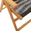 vidaXL Reclining Garden Chairs 4 pcs Black Solid Wood Acacia