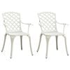vidaXL Garden Chairs 2 pcs Cast Aluminium White