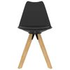 vidaXL Dining Chairs 4 pcs Black PP and Solid Beech Wood