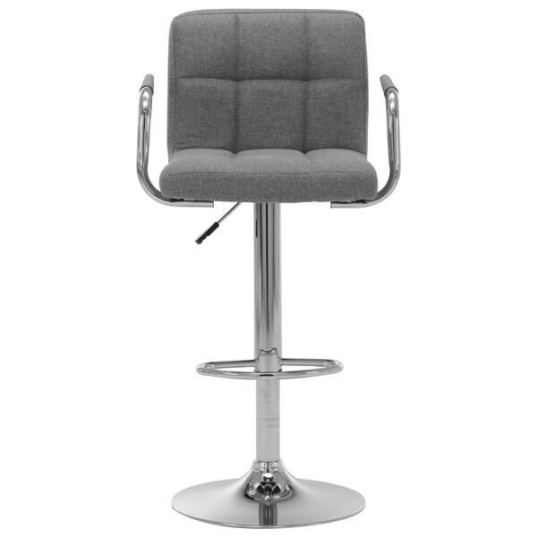 vidaXL Bar Stool Light Grey Fabric
