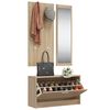 vidaXL 3-in-1 Shoe Cabinet Set Sonoma Oak Engineered Wood