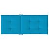 vidaXL Garden Highback Chair Cushions 2 pcs Blue 120x50x3 cm Fabric