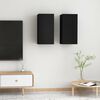 vidaXL TV Cabinets 2 pcs Black 30.5x30x60 cm Engineered Wood