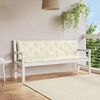vidaXL Garden Bench Cushion Cream White 180x(50+50)x7cm Oxford Fabric