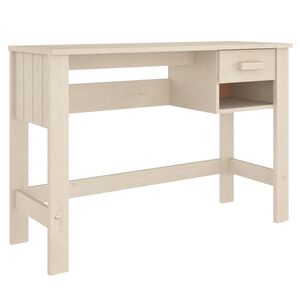 vidaXL Desk | Honey Brown | Solid Pine Wood, MDF | Medium | Writing Desk