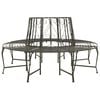 vidaXL Garden Tree Bench 160 cm Steel