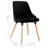 vidaXL Dining Chairs 2 pcs Black Velvet