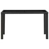 vidaXL 5 Piece Outdoor Dining Set with Cushions Poly Rattan Black