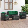 vidaXL 5 Piece Garden Pallet Lounge Set with Cushions Solid Pinewood
