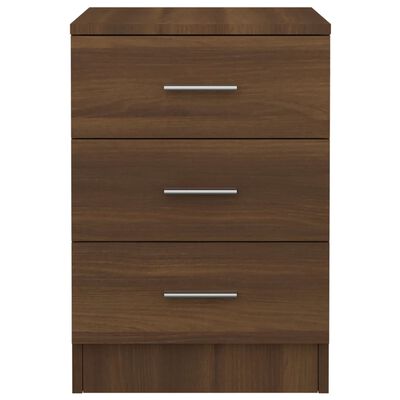 vidaXL Bedside Cabinets 2 pcs Brown Oak 38x35x56 cm Engineered Wood