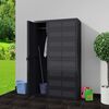 vidaXL Garden Storage Cabinet with 4 Shelves Black