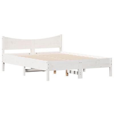 vidaXL Bed Frame White 120x200 cm Solid Wood Pine