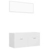 vidaXL 2 Piece Bathroom Furniture Set White Engineered Wood