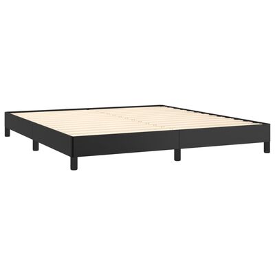 vidaXL Bed Frame without Mattress Black 180x200 cm Super King Faux Leather