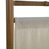 vidaXL Folding 5-Panel Room Divider Bamboo and Canvas 200 cm