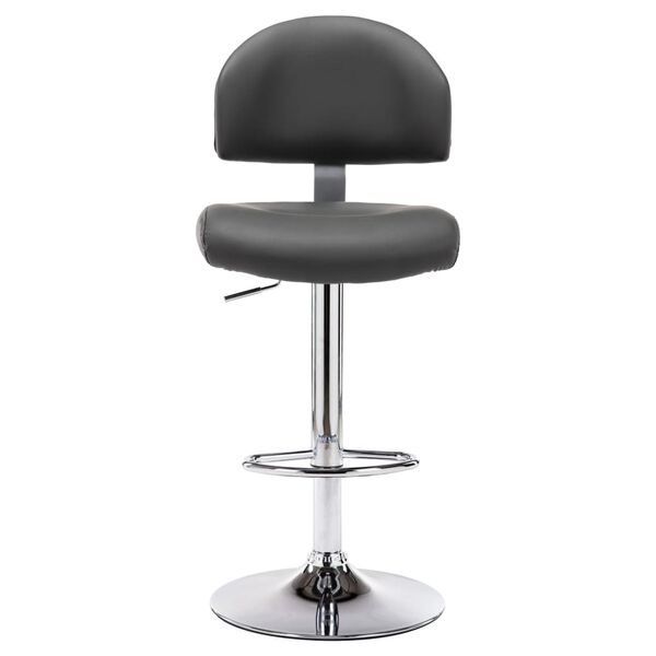 vidaXL Bar Stools 2 pcs Grey Faux Leather