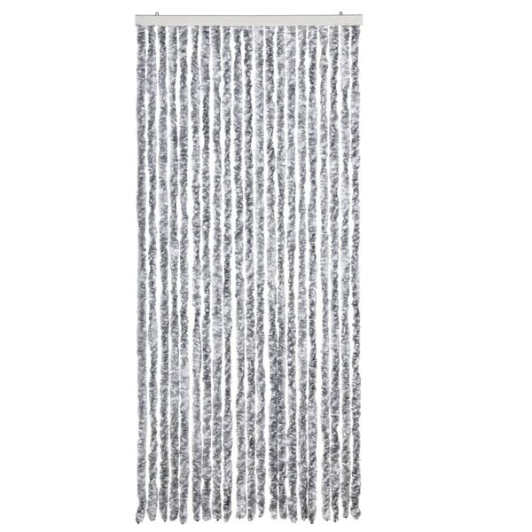vidaXL Insect Curtain White and Grey 90x200 cm Chenille