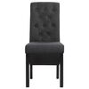 vidaXL Dining Chairs 2 pcs Dark Grey Fabric