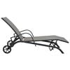 vidaXL Sun Lounger Steel and Textilene