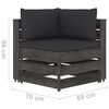 vidaXL 8 Piece Garden Lounge Set with Cushions Grey Impregnated Wood