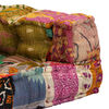 vidaXL 2-Seater Modular Pouffe Patchwork Fabric