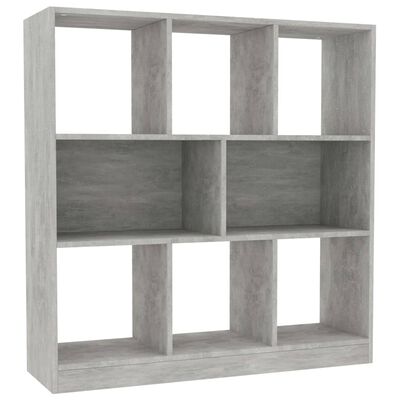 vidaXL Book Cabinet Concrete Grey 97.5x29.5x100 cm Engineered Wood