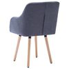 vidaXL Dining Chairs 2 pcs Dark Grey Fabric