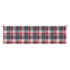 vidaXL Garden Bench Cushion Red Check Pattern 180x50x3cm Oxford Fabric