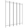 vidaXL 5-Panel Room Divider White 200x220 cm Fabric