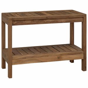 vidaXL Bathroom Side Table Natural 60 x 30 x 45 cm Solid Teak Wood
