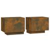 vidaXL Bedside Cabinet Smoked Oak 100x35x40 cm Engineered Wood