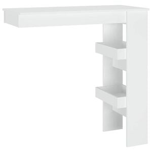 vidaXL Wall Bar Table White 102x45x103,5 cm Engineered Wood