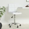 vidaXL Swivel Office Chair White Faux Leather