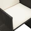 vidaXL Garden Chairs 2 pcs with Cushions and Pillows Poly Rattan Black