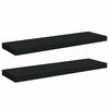 vidaXL Floating Wall Shelves 2 pcs Black 80x23.5x3.8 cm MDF