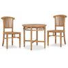 vidaXL 3 Piece Garden Dining Set Solid Teak Wood