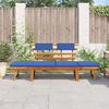 vidaXL Garden Bench with Cushions 2-in-1 190 cm Solid Acacia Wood