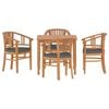 vidaXL 5 Piece Garden Dining Set Solid Wood Teak