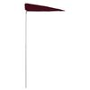 vidaXL Garden Half Parasol with Pole 180x90 cm Bordeaux Red