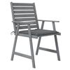 vidaXL Outdoor Dining Chairs with Cushions 4 pcs Solid Wood Acacia