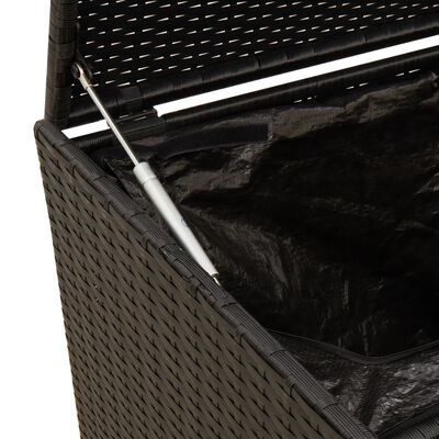 vidaXL Garden Storage Box Black 283L Poly Rattan