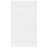 vidaXL 4-Tier Book Cabinet White 80x24x142 cm Engineered Wood