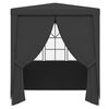 vidaXL Professional Party Tent with Side Walls 2x2 m Anthracite 90 g/m?
