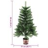 vidaXL Artificial Christmas Tree Lifelike Needles 90 cm Green